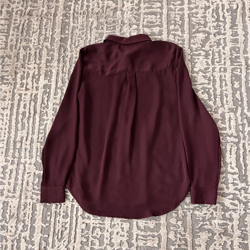 H&M Deep Burgundy Long-Sleeve Blouse - Picture 3 of 5